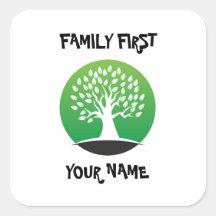 Customisable family reunion green tree