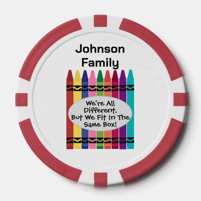 Customisable Family Reunion Poker Chips (Front)