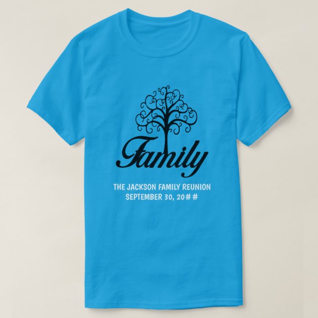 Customisable family reunion tree T-Shirt (Design Front)