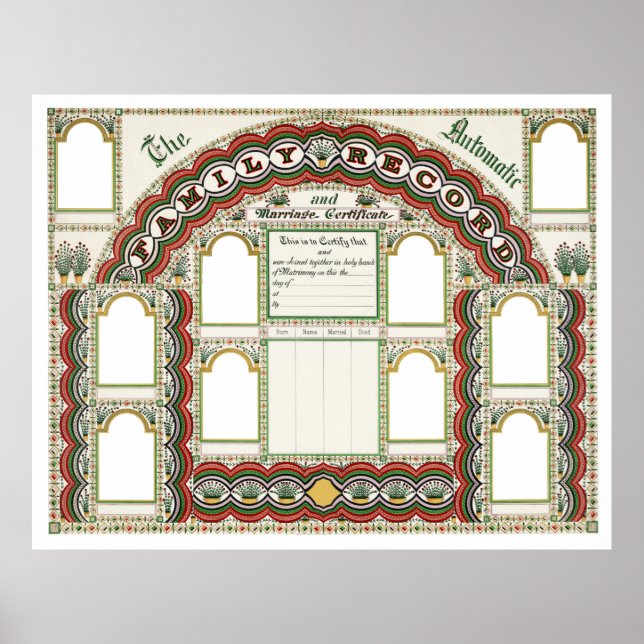 Customisable Family Tree & Marriage Chart (Front)