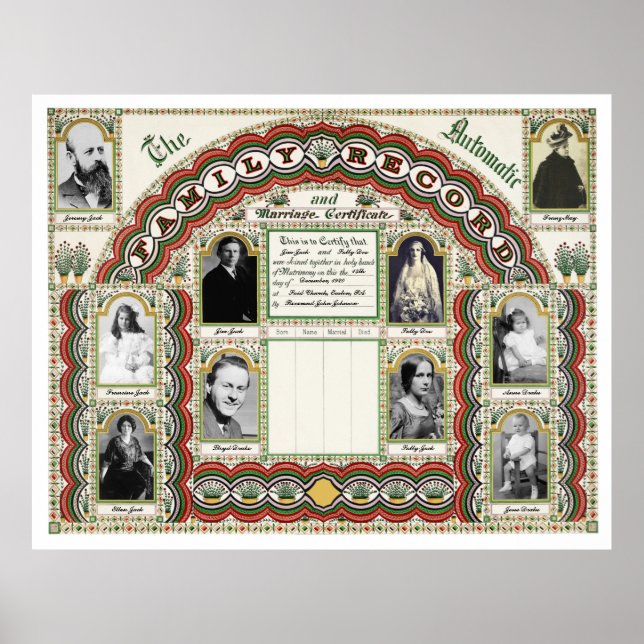 Customisable Family Tree & Marriage Chart (Front)