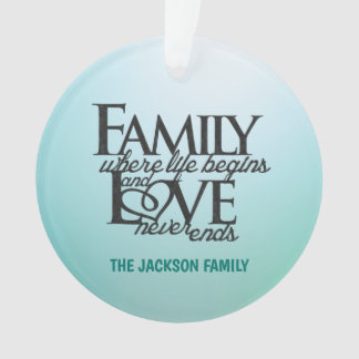 Customisable Family where life begins Ornament
