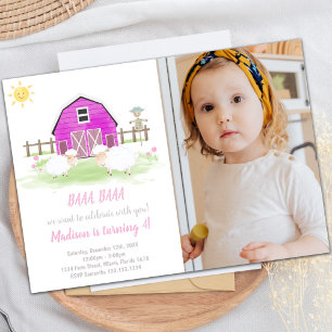 Customisable Farm Birthday Invitations for Kids