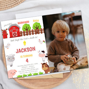 Customisable Farm Party Invitations for Kids