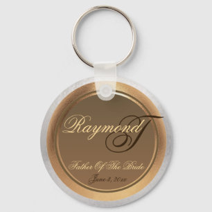 Customisable Father Of The Bride Keepsake Keychain