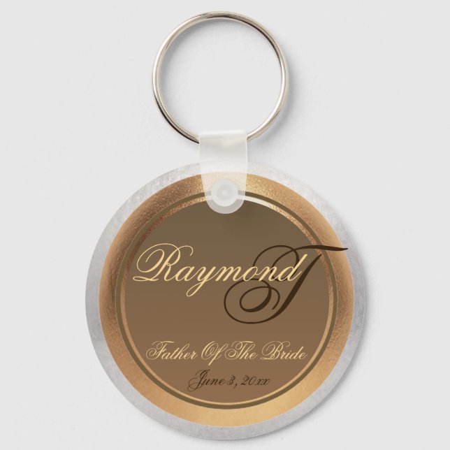 Customisable Father Of The Bride Keepsake Keychain (Front)
