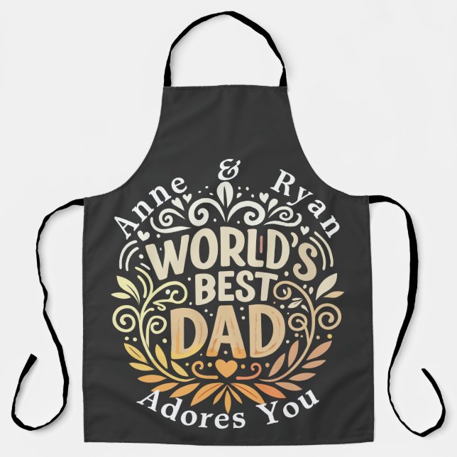 Customisable Father's Day-Names & Message Apron (Front)