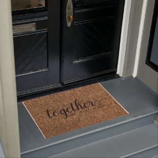 Customisable Faux Coir Together We Make a Family Doormat