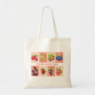 Customisable FEELING BERRY GOOD Strawberry Berries Tote Bag
