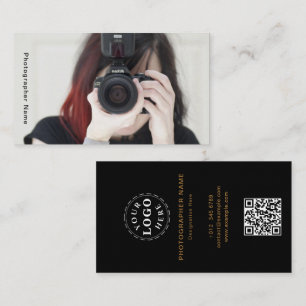 Customisable Female Photographer Business Card