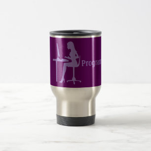 Customisable Female Silhouette Programmer Mug