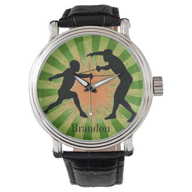 Customisable Fencing Design Watch (Front)