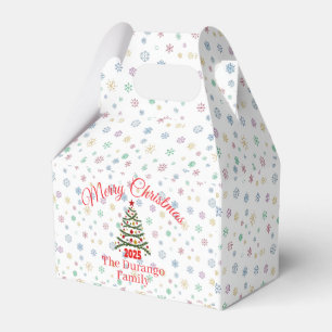 Customisable Festive Xmas Tree Christmas Party Favour Box