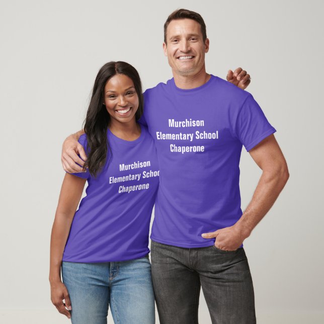 Customisable Field Trip Chaperone Purple T-Shirt (Unisex)