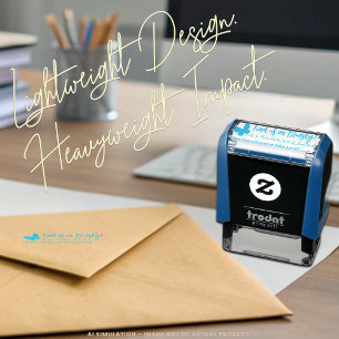 Customisable 'Find us on Social Media' Trodat 4911 Self-inking Stamp