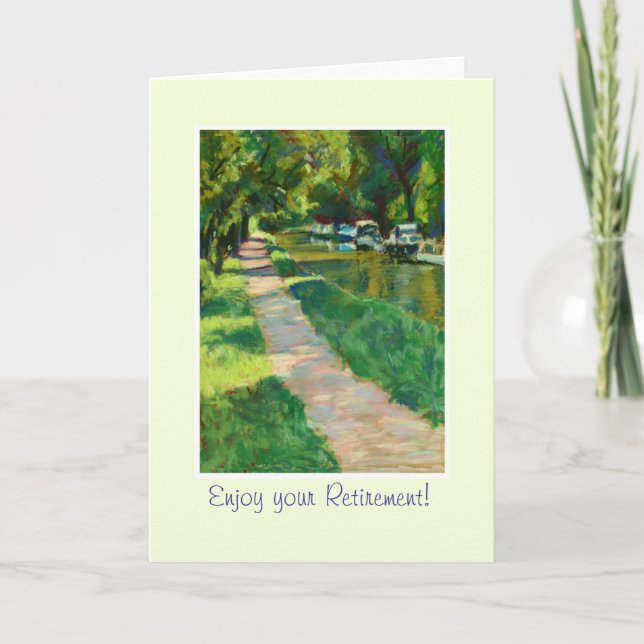 Customisable Fine Art Greeting Card, Canal Towpath Card (Front)