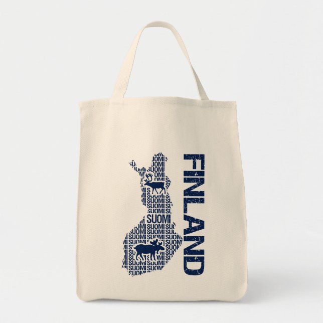 Customisable FINLAND MAP bag - choose style (Front)