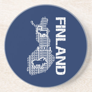 Customisable FINLAND MAP coaster