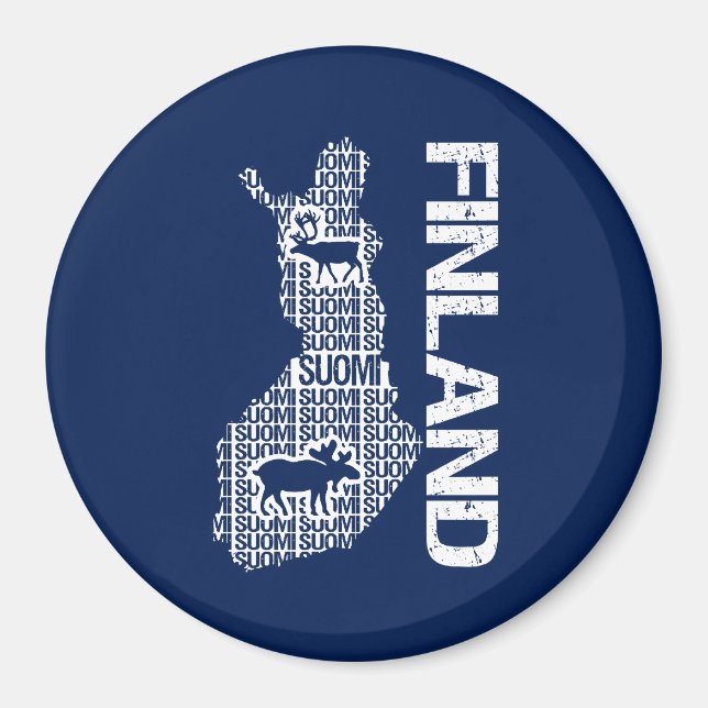 Customisable FINLAND MAP magnet (Front)