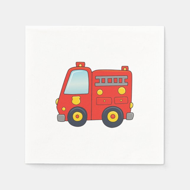 Customisable Firetruck Napkin (Front)