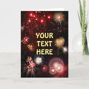 Customisable Fireworks Card