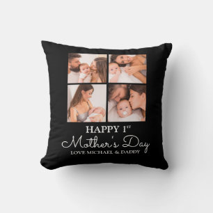 Customisable First Mothers Day Photo Collage Cushion