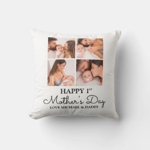 Customisable First Mothers Day Photo Collage Cushion