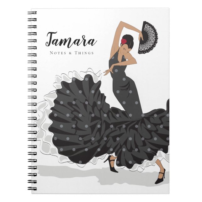 Customisable Flamenco Dancer Notebook (Front)