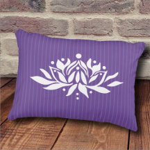 Customisable Flaming Lotus Flower Accent Pillow