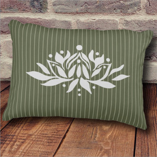 Customisable Flaming Lotus Flower Accent Pillow