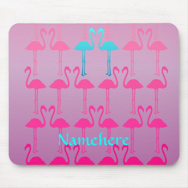 Customisable: Flamingo two Mouse Pad (Front)