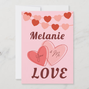 Customisable Flat Valentine's Day Card