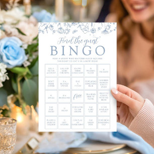 Customisable Floral Bingo Game Card