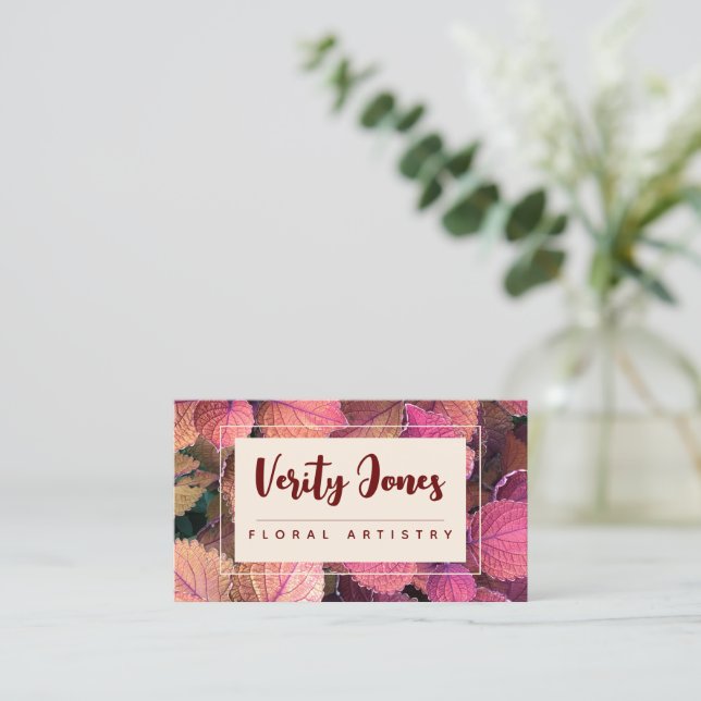 Customisable Floral Business Card (Standing Front)