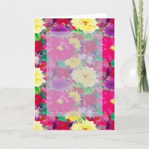 Customisable Floral D2 Blank Greeting Card