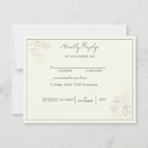 "Customisable Floral Elegance Wedding RSVP"