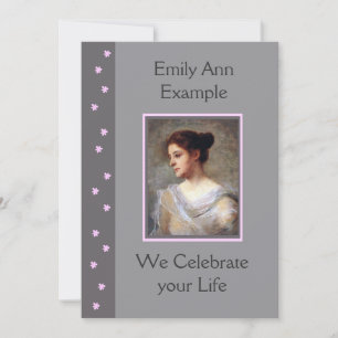 Customisable Floral Funeral / Wake / Memorial Invitation