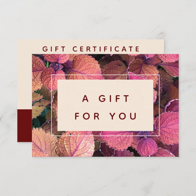 Customisable Floral Gift Card (Front/Back)