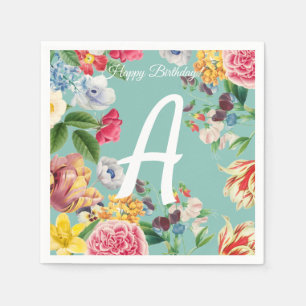 Customisable Floral Napkin