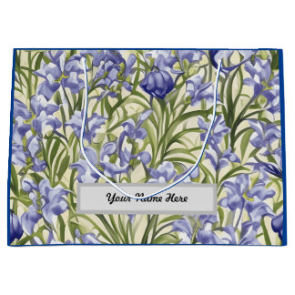 Customisable Floral Pattern Bluebell Flowers Large Gift Bag