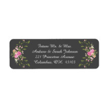 Customisable Floral RETURN ADDRESS LABRLS