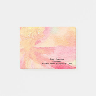 Customisable Floral Watercolor Post it Notes