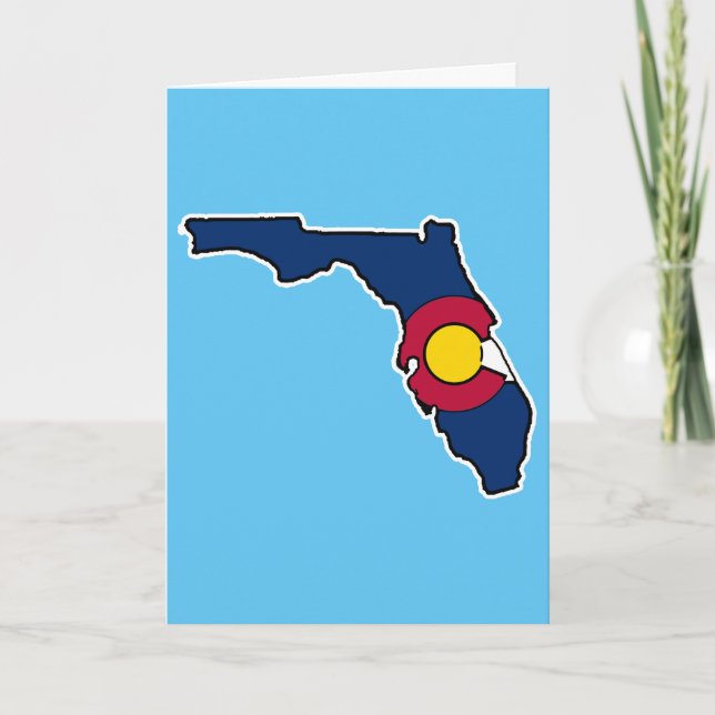Customisable Florida Colorado flag greeting card (Front)