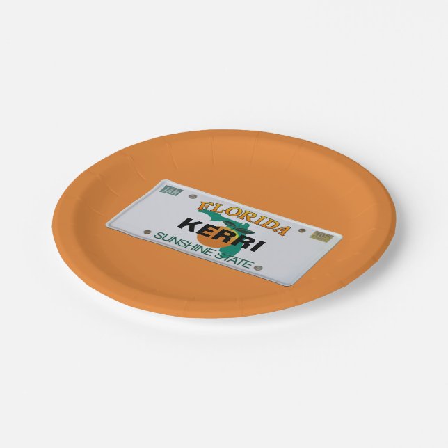 (Customisable) Florida License Plate (Angled)