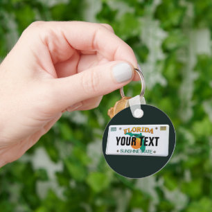 (Customisable) Florida License Plate Key Ring