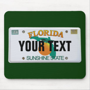 (Customisable) Florida License Plate Mouse Pad