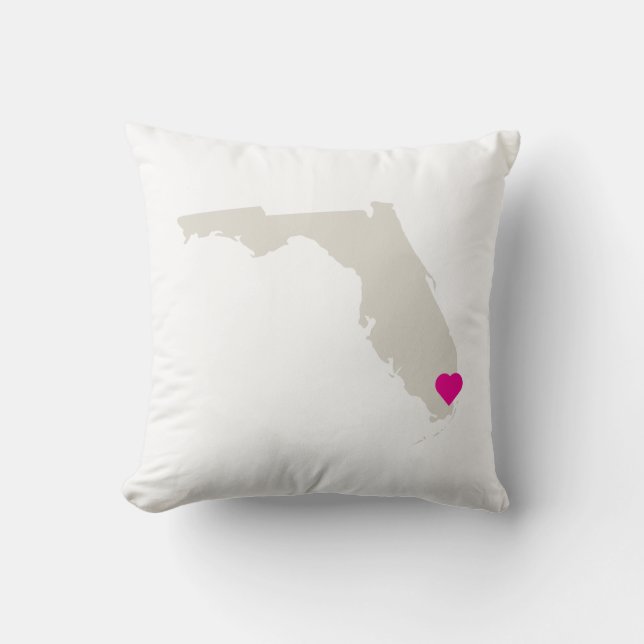 Customisable Florida State Love Reversible Pillow (Front)