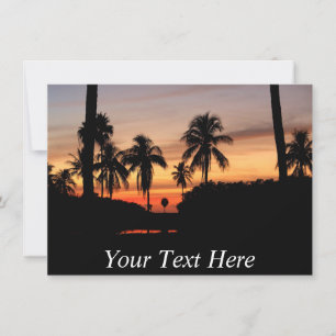 Customisable Florida sunset card