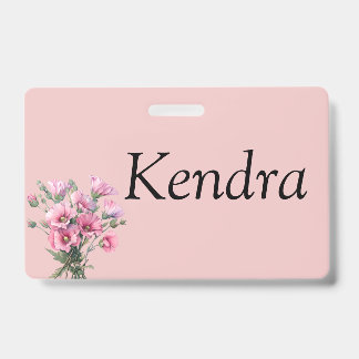 Customisable Flower Badge ID Badge