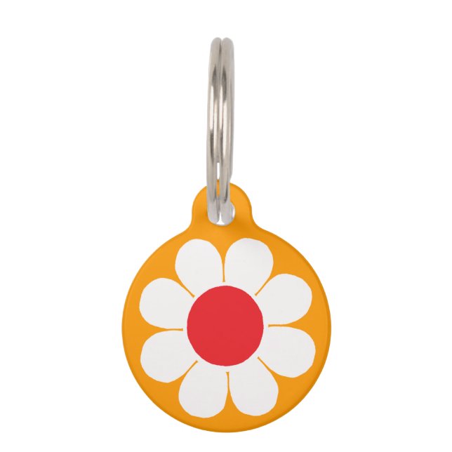 Customisable Flower Power Pet Tag (Front)